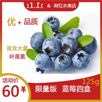 秘鲁进口新鲜蓝莓鲜果孕妇宝宝可食用