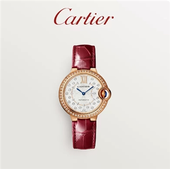 Cartier卡地亚Ballon Bleu蓝气球系列机械腕表 玫瑰金钻石手表